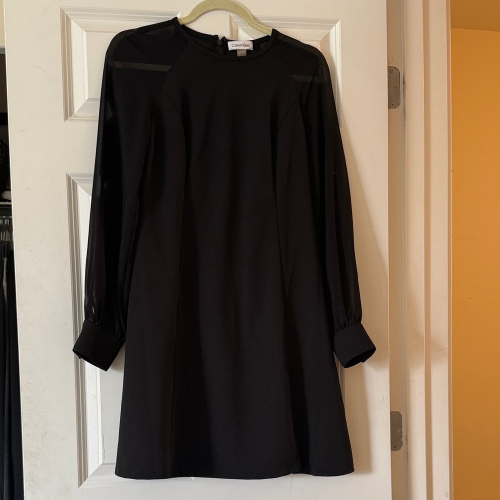 Calvin Klein Black Long Sleeve Dress